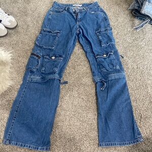garage low waisted cargo jeans
